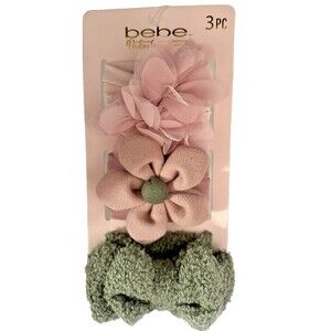 Bebe Baby Boutique Wide Knot & Wide Booming Flower Bow Headband Bands 3pc Set